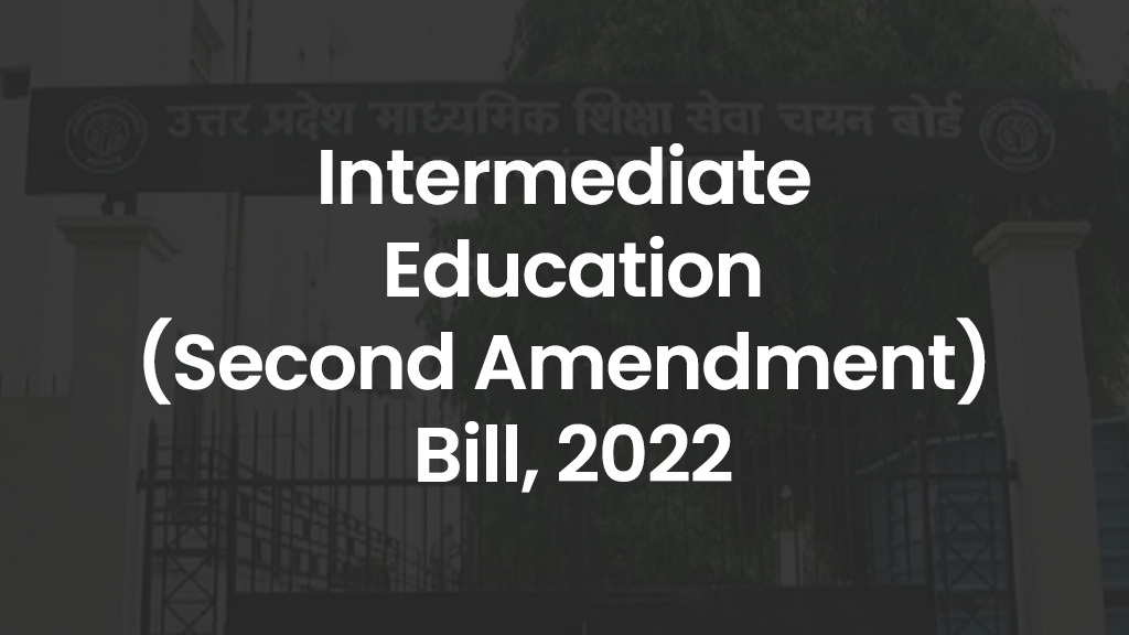Intermediate Education (Second Amendment) Bill, 2022