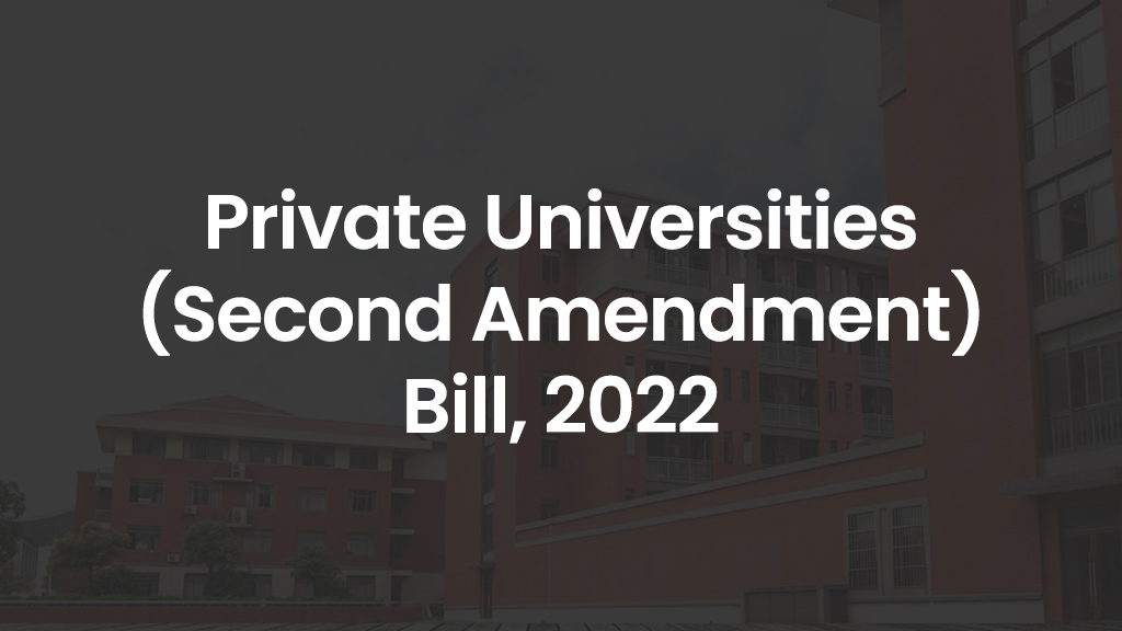 Private Universities (Second Amendment) Bill, 2022
