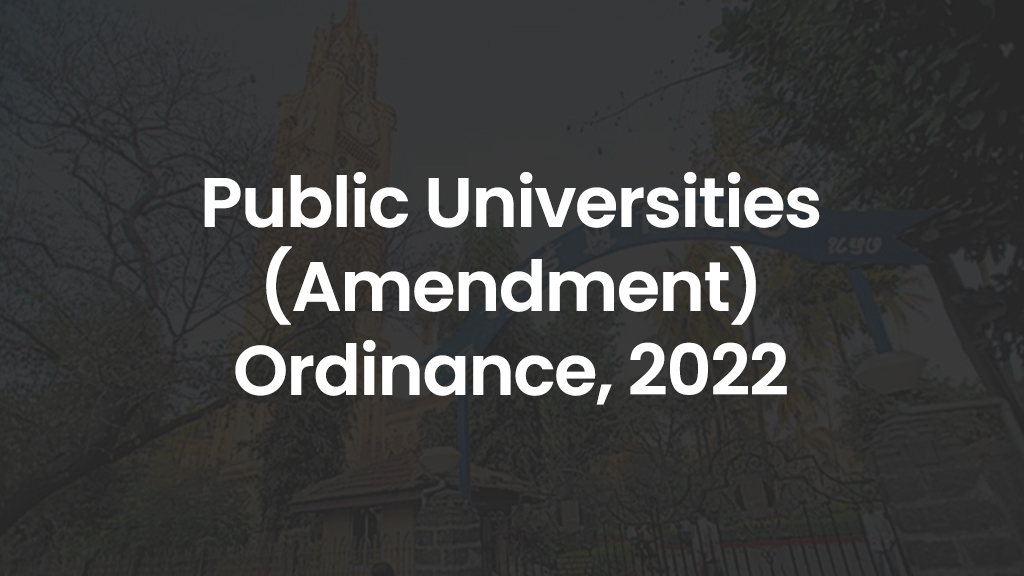 Public Universities(Amendment) Ordinance, 2022